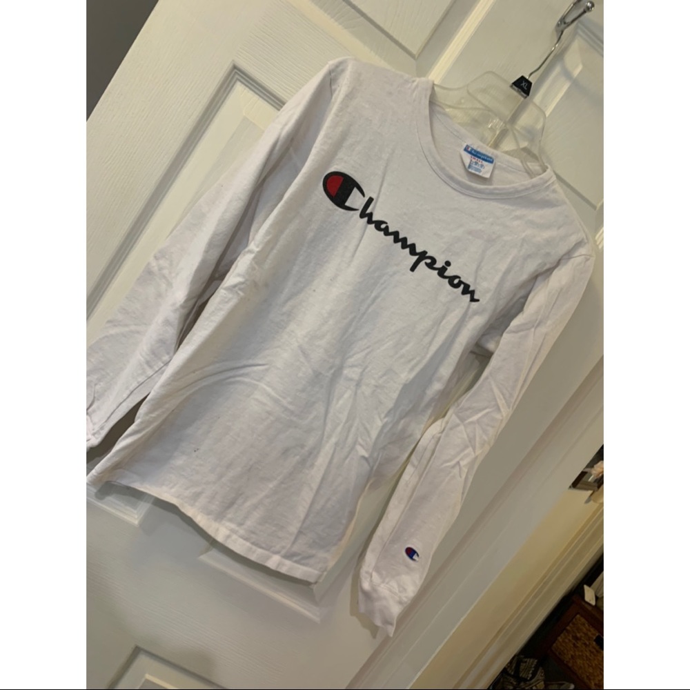 white champion long sleeve